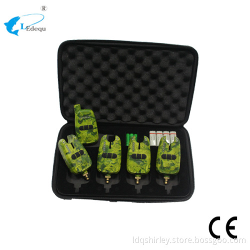 LDQ New Style 4 Wireless Bite Alarm Set + Receiver For Carp Go Fishing